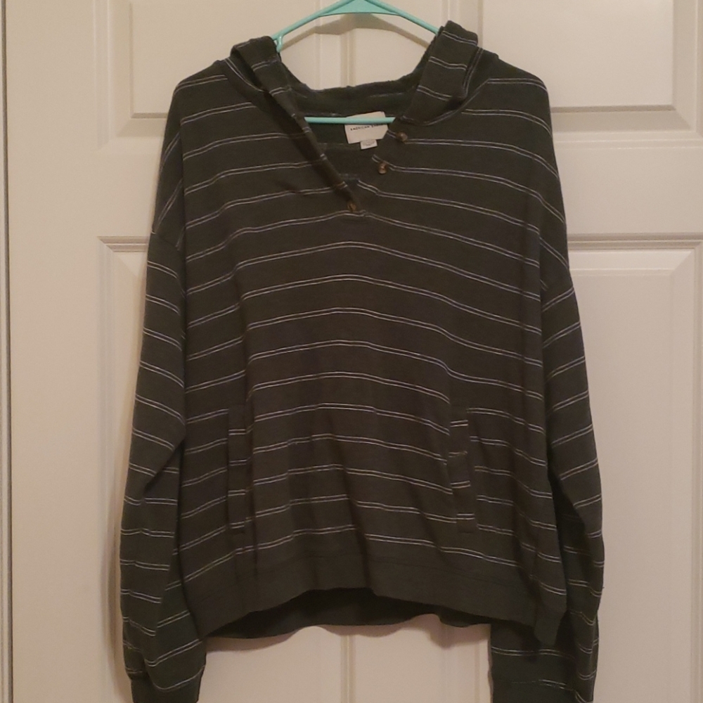 Long American Eagle crop hoodie